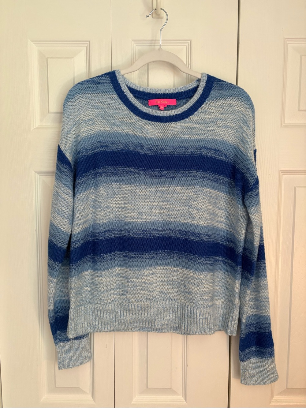 Lilly Pulitzer Blue Striped Crewneck Sweater